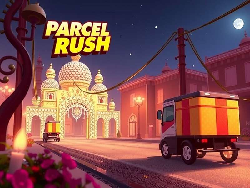 Parcel Rush Diwali special event with festive lights and gift deliveries