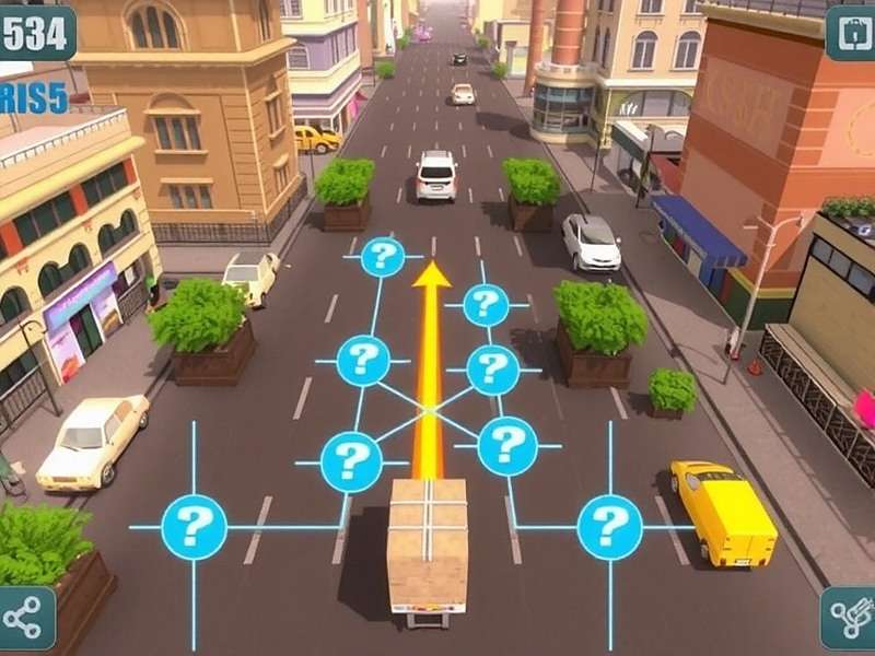 Parcel Rush player showing optimal route planning through an Indian city