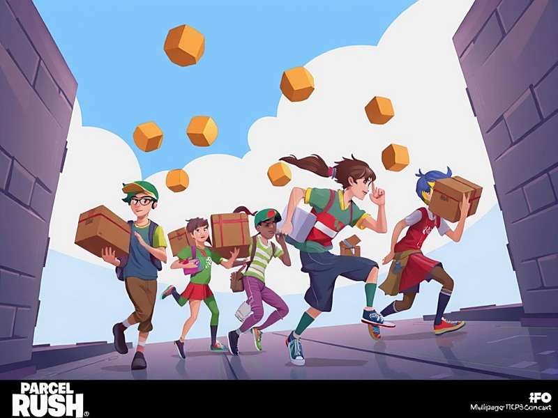 Concept art for upcoming Parcel Rush multiplayer team feature